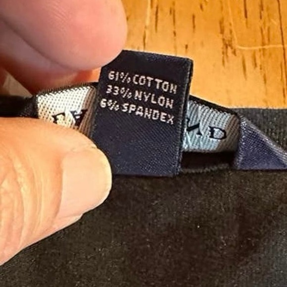 Lands' End Plus Size 16W-18W Black Button-Up Jersey Shirt Round Neck - Picture 4 of 6